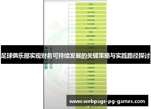 足球俱乐部实现财务可持续发展的关键策略与实践路径探讨