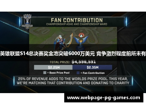 英雄联盟S14总决赛奖金池突破6000万美元 竞争激烈程度前所未有 英雄联盟S14总决赛奖金池突破6000万美元 竞争激烈程度前所未有